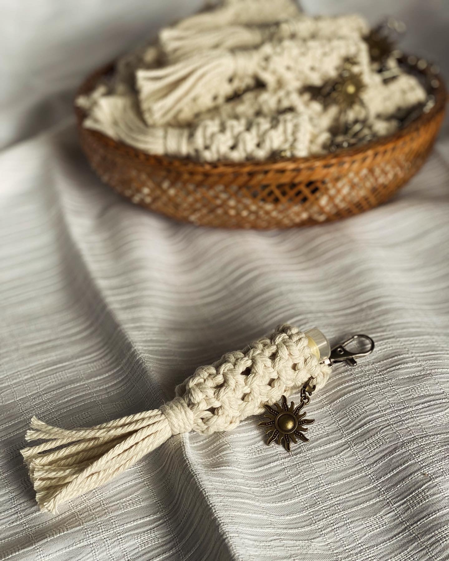 Macrame Lip Balm Keychain