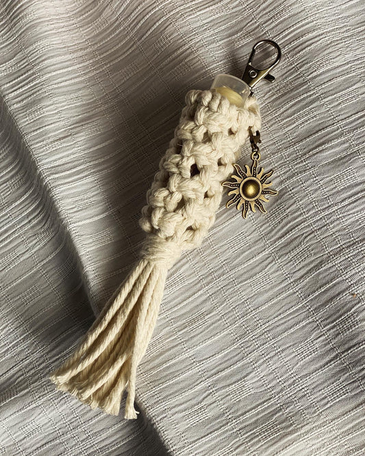 Macrame Lip Balm Keychain